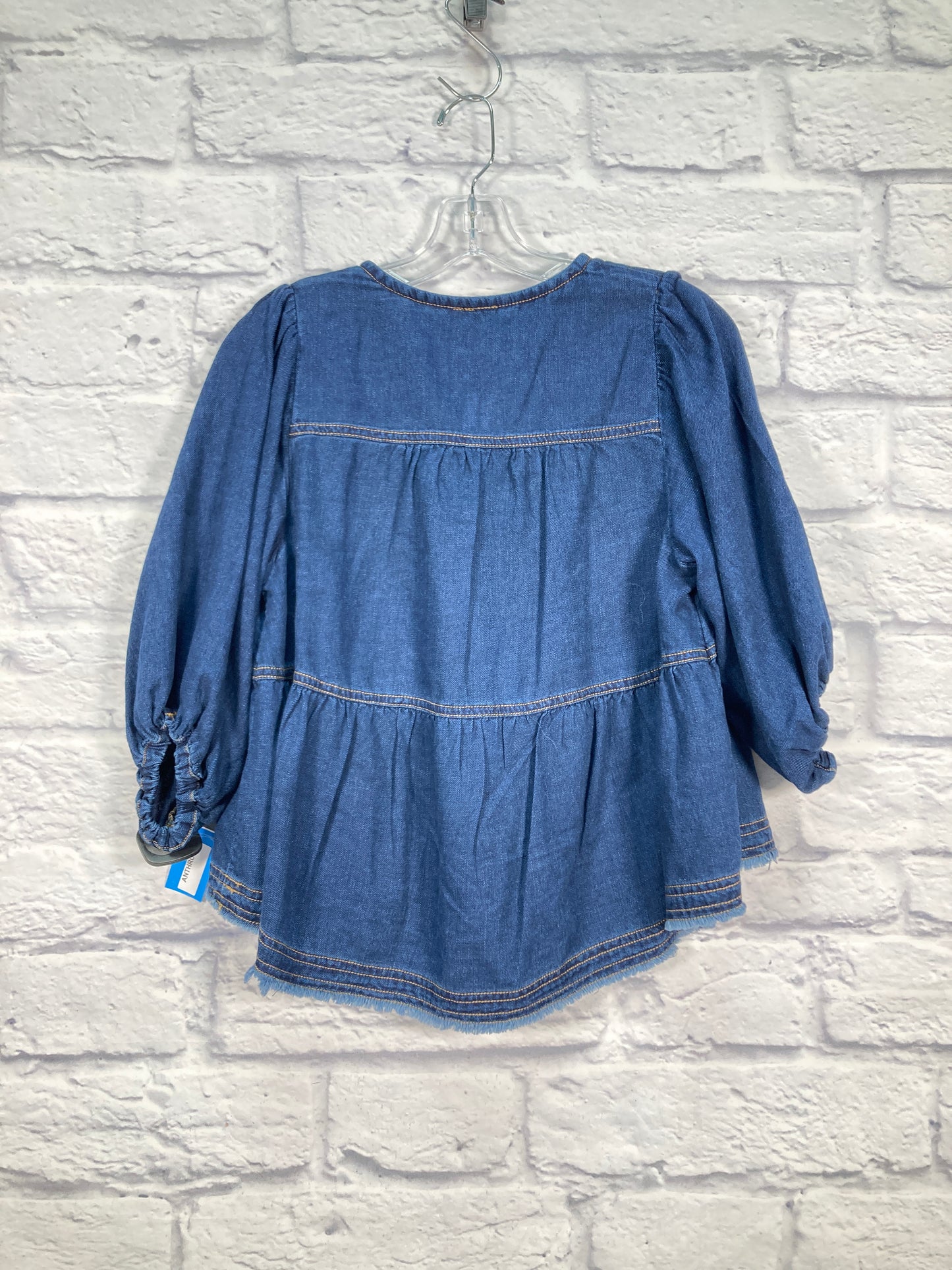 Top Long Sleeve By Pilcro In Blue, Size: Xs