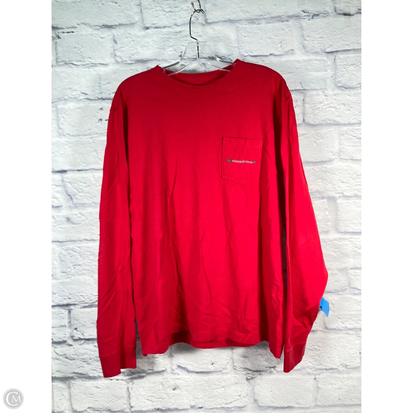 Top Long Sleeve By Vineyard Vines In Red, Size: M