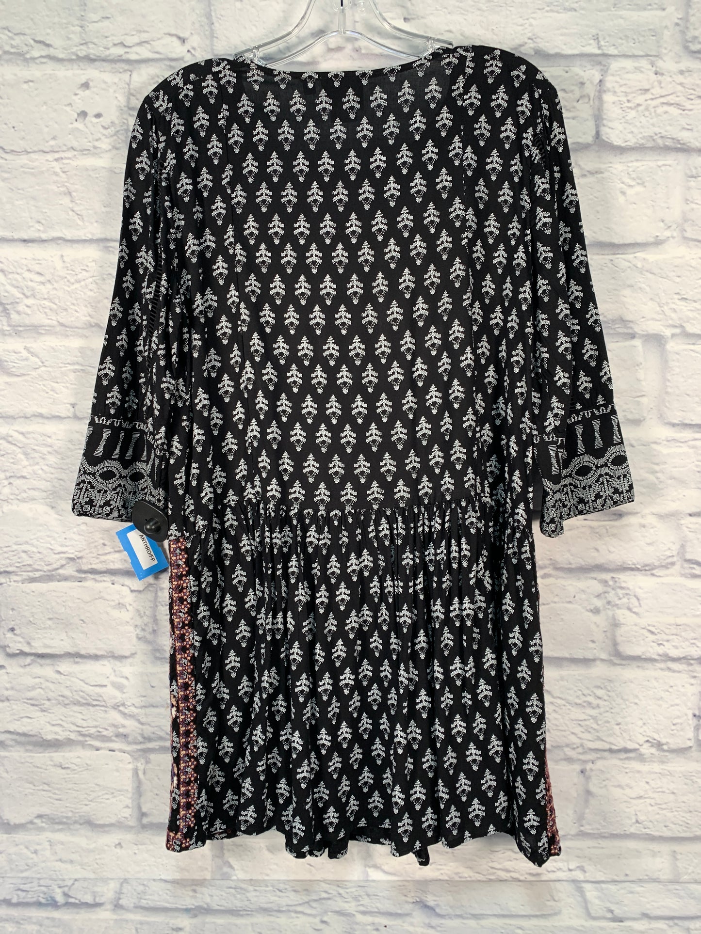 Dress Casual Midi By Anthropologie In Black & White, Size: Sp