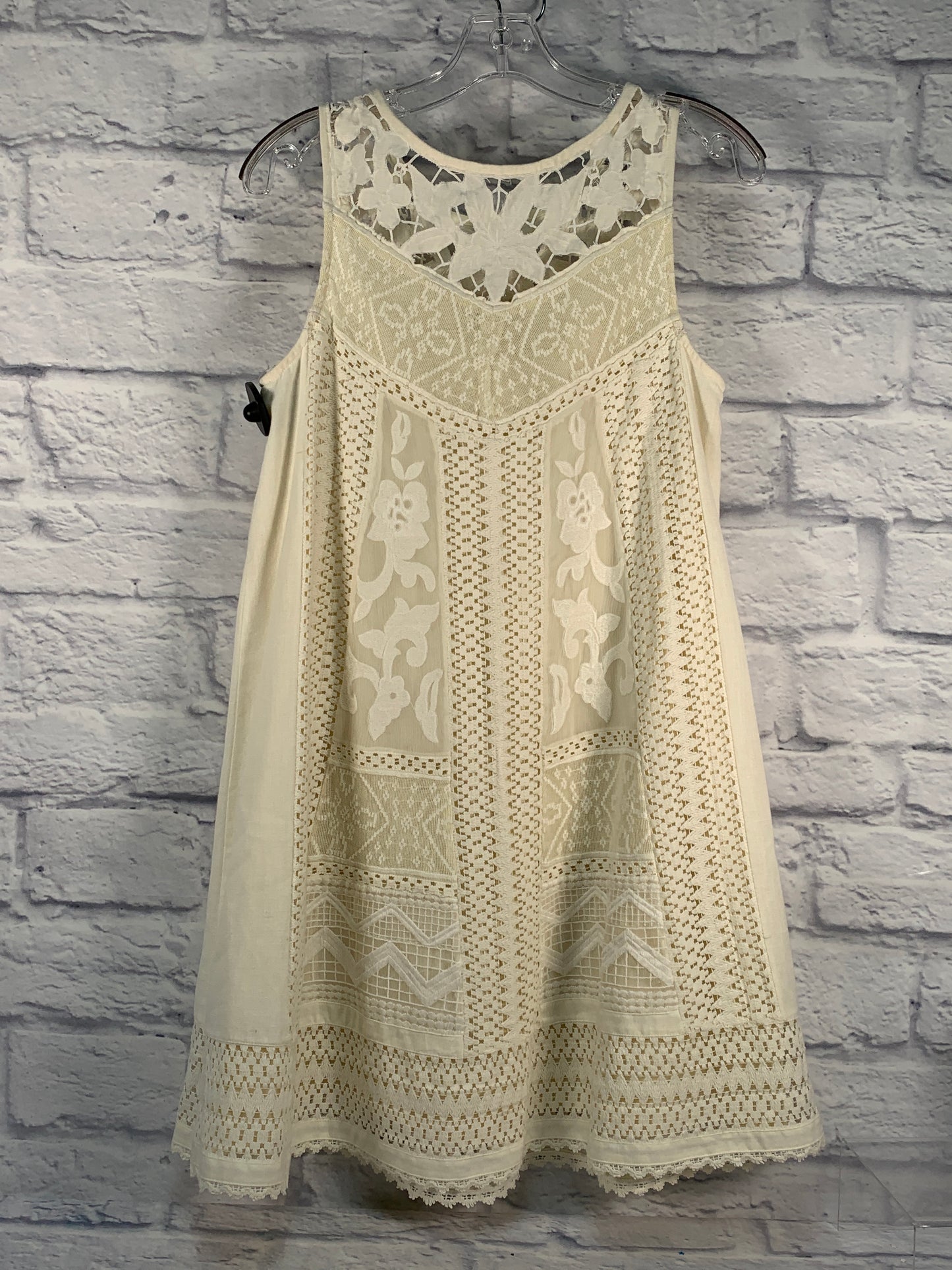 Dress Party Midi By Anthropologie In Cream, Size: Xs