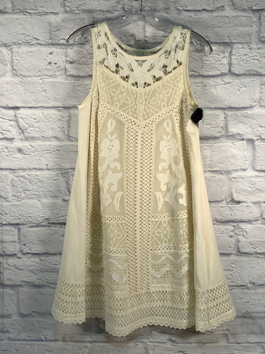 Dress Party Midi By Anthropologie In Cream, Size: Xs