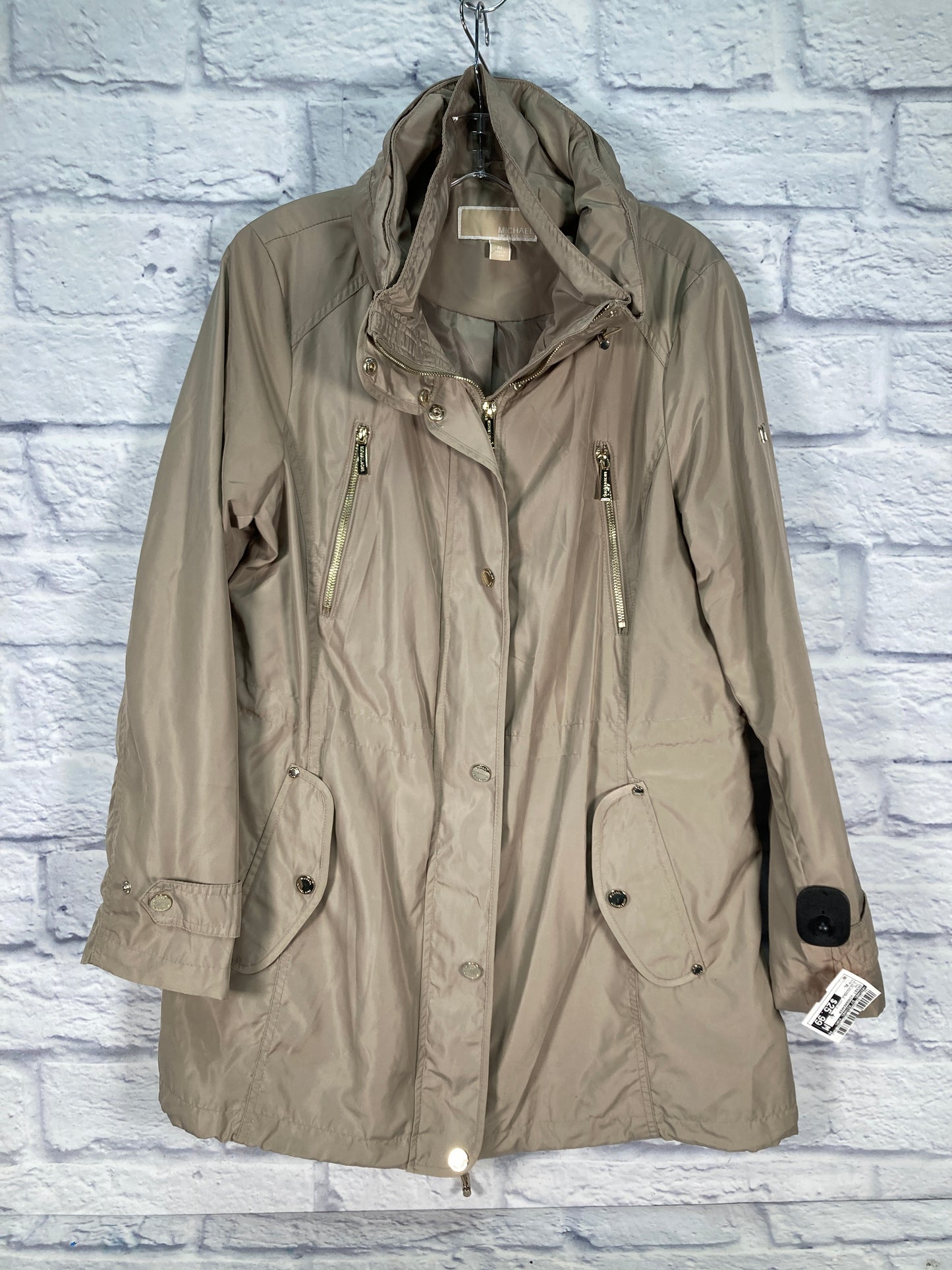 Jacket Windbreaker By Michael By Michael Kors In Tan, Size: Xl