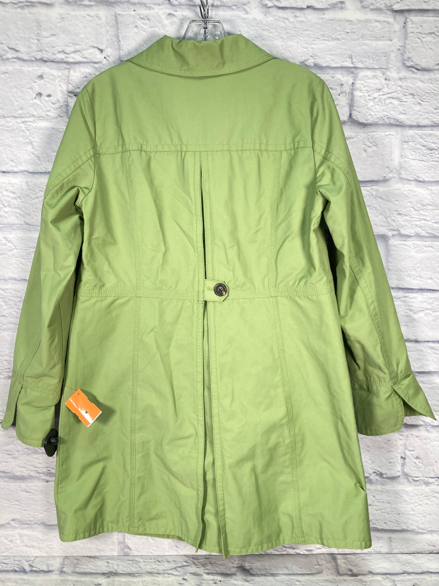 Coat Raincoat By Eddie Bauer In Green, Size: S