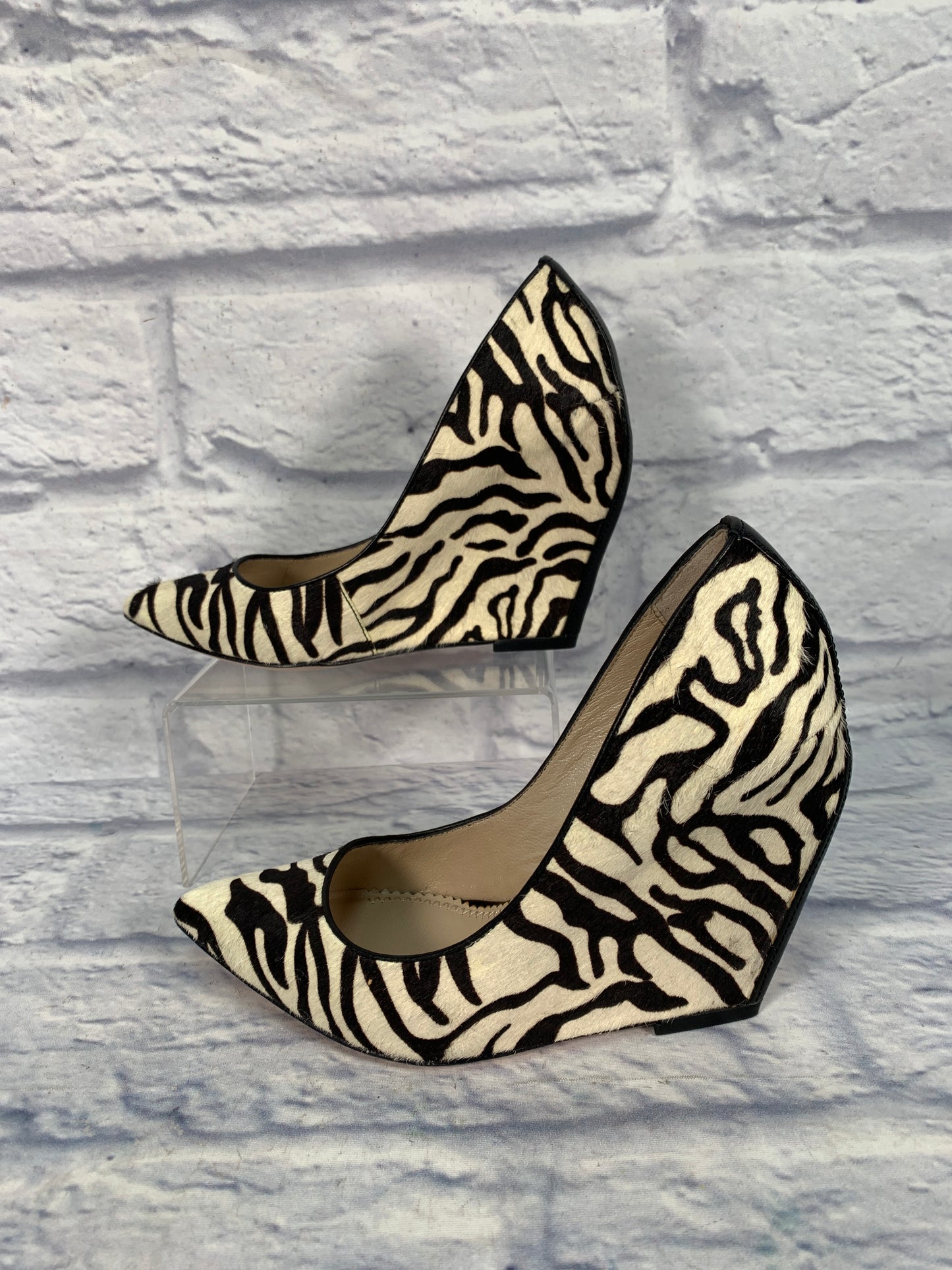 Shoes Heels Wedge By Clothes Mentor In Animal Print, Size: 7