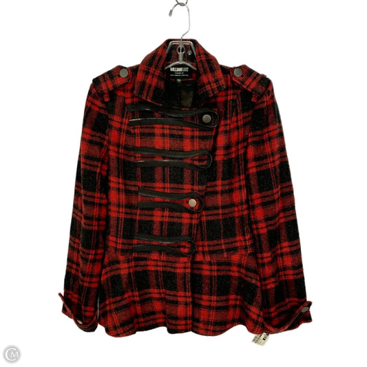 Jacket Shirt By William Rast In Black & Red, Size: S