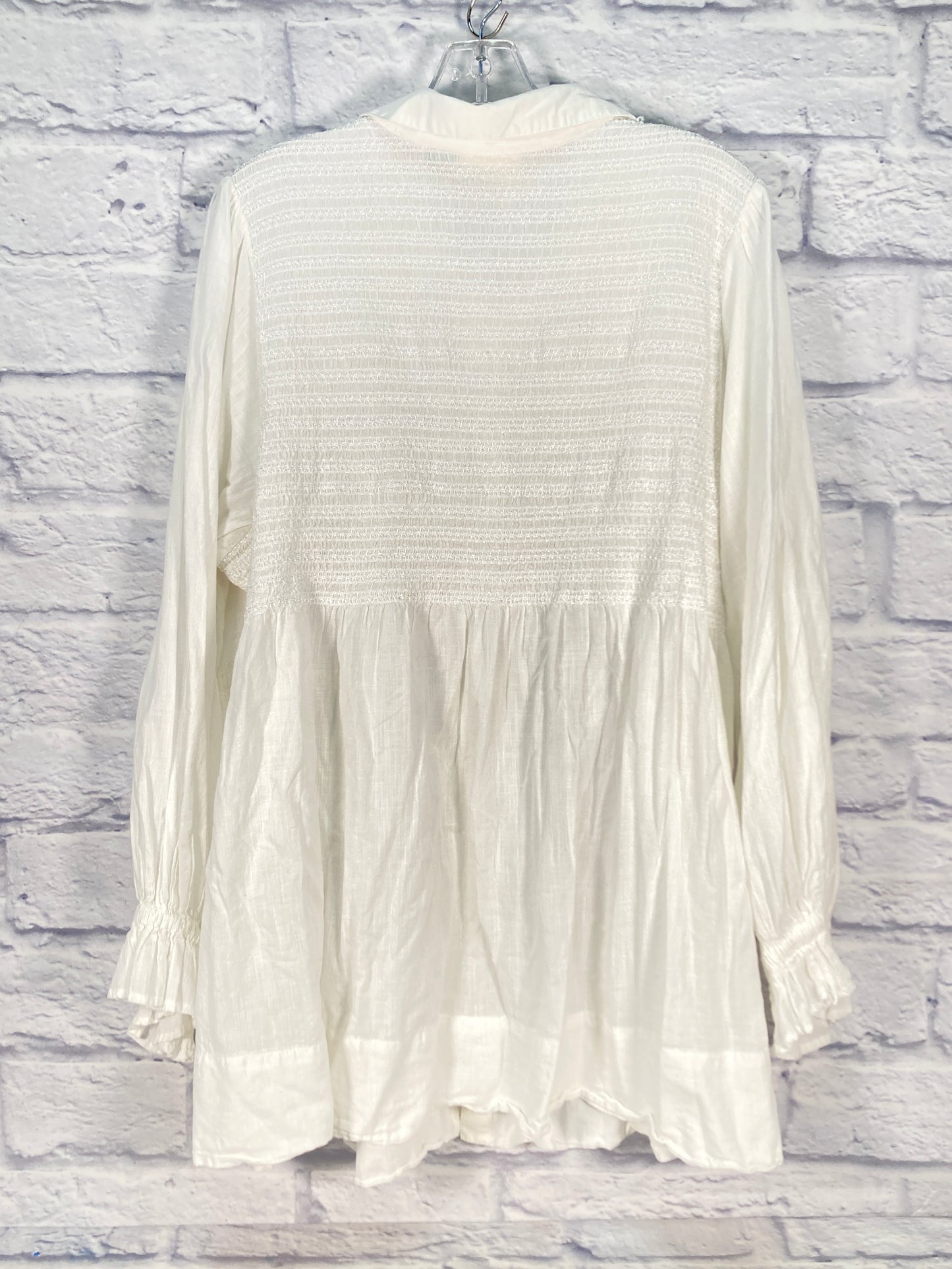 Tunic Long Sleeve By Anthropologie In White, Size: 3x