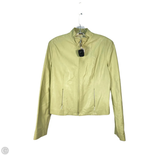 Jacket Leather By Clothes Mentor In Green, Size: M