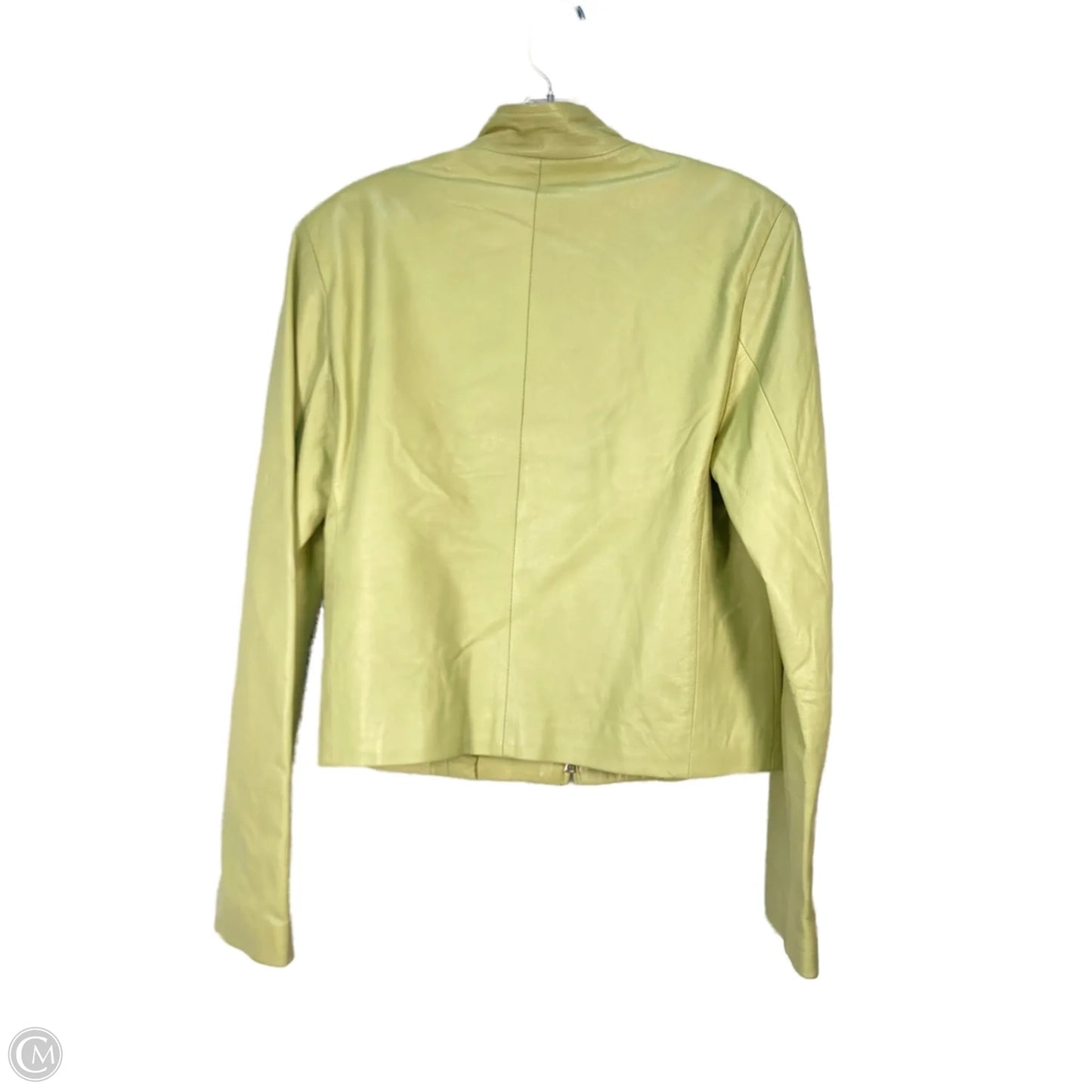 Jacket Leather By Clothes Mentor In Green, Size: M