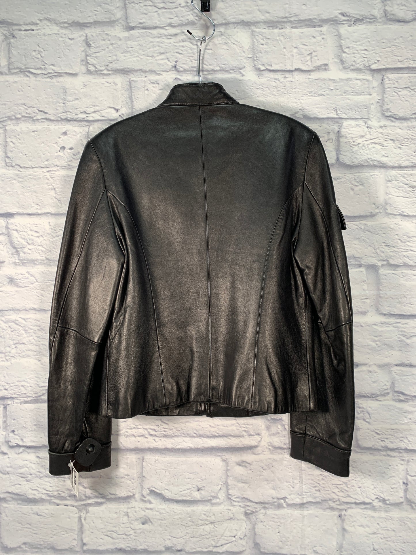 Jacket Leather By Fleet Street In Black, Size: M