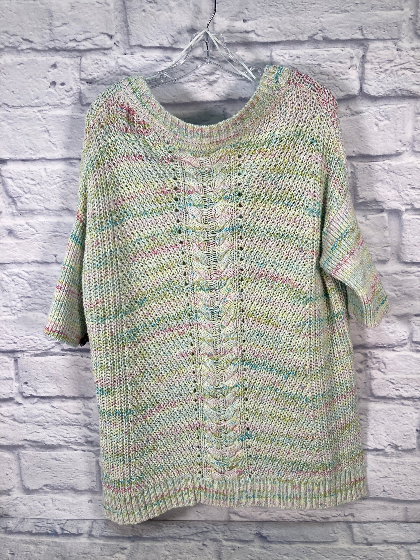 Sweater By Pilcro In Green & Pink, Size: S