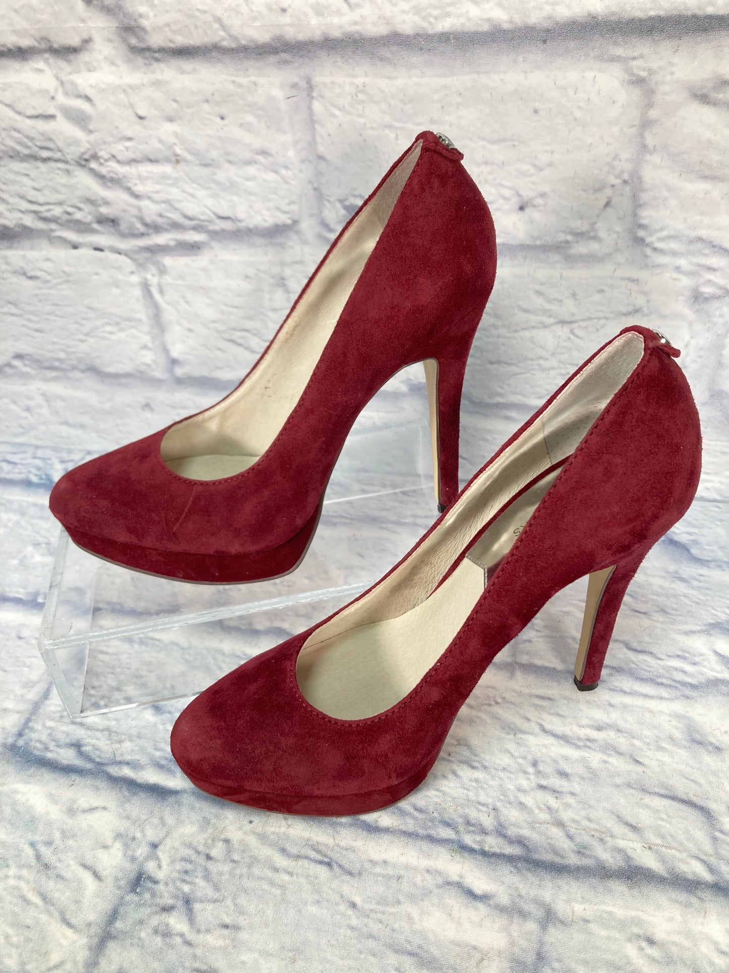 Shoes Heels Stiletto By Michael By Michael Kors In Maroon, Size: 7.5