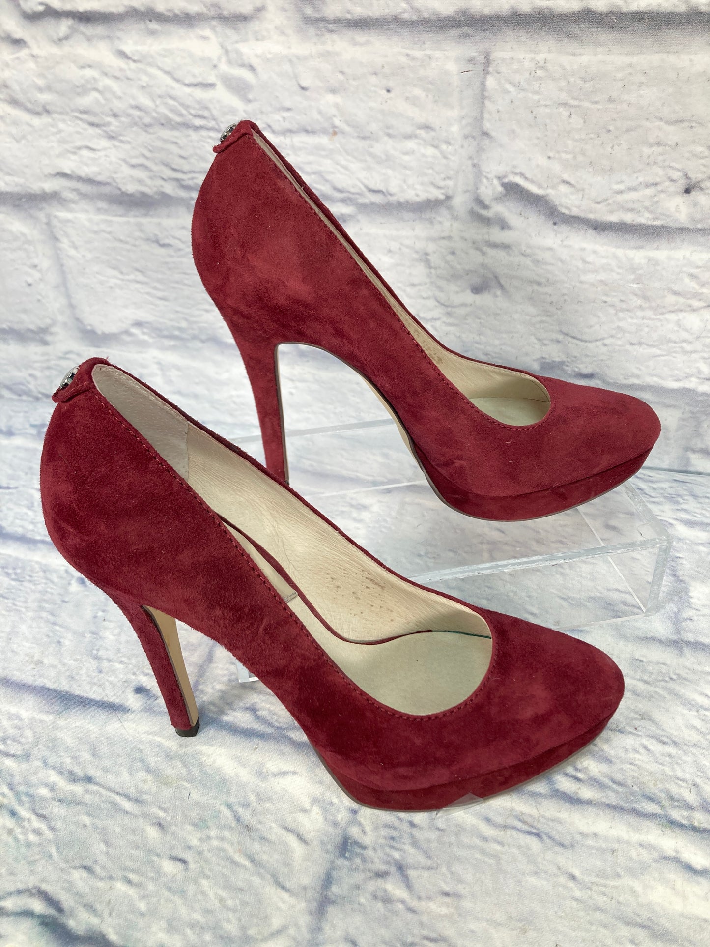 Shoes Heels Stiletto By Michael By Michael Kors In Maroon, Size: 7.5