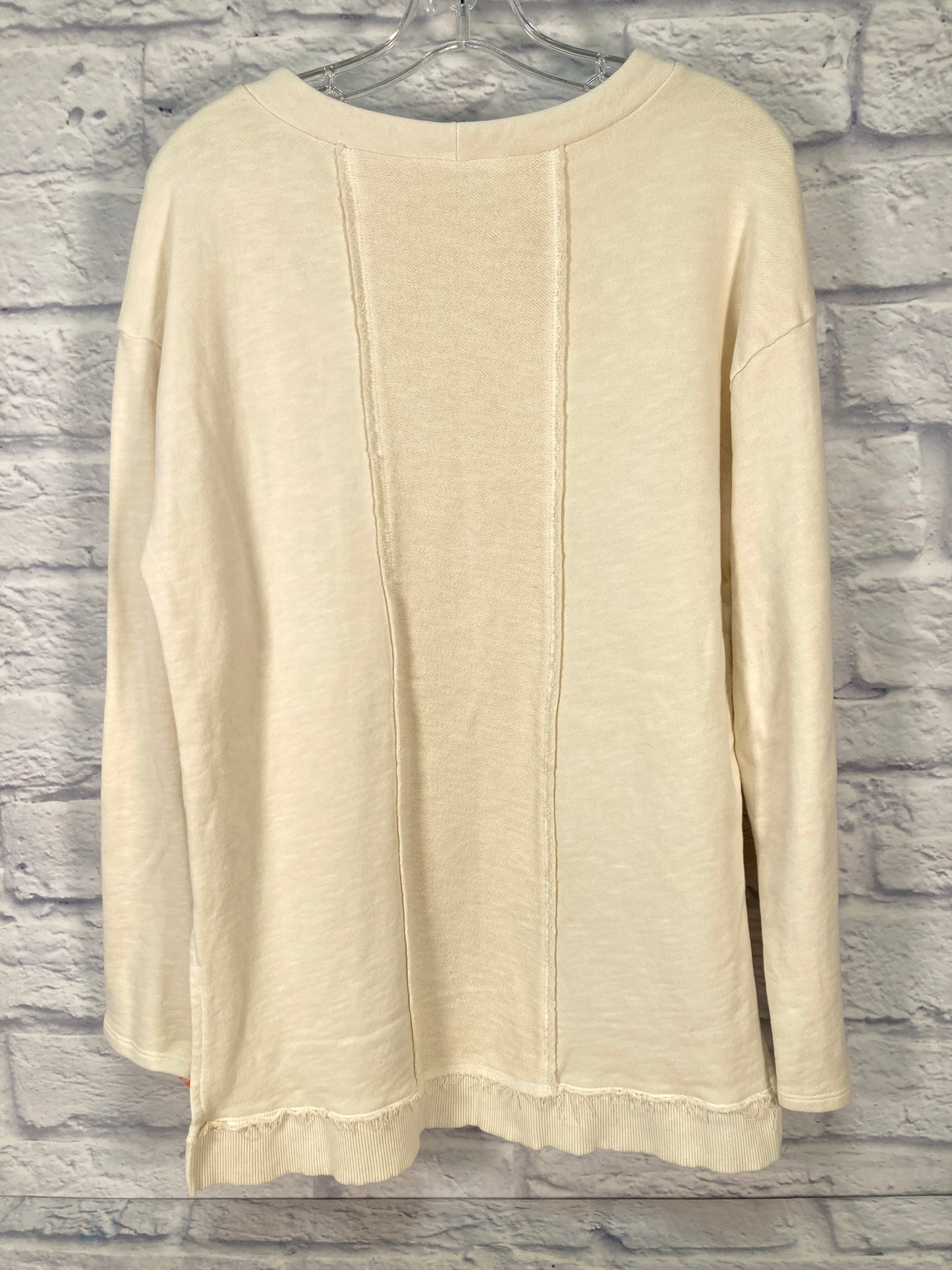 Sweatshirt Crewneck By Pilcro In Cream, Size: M