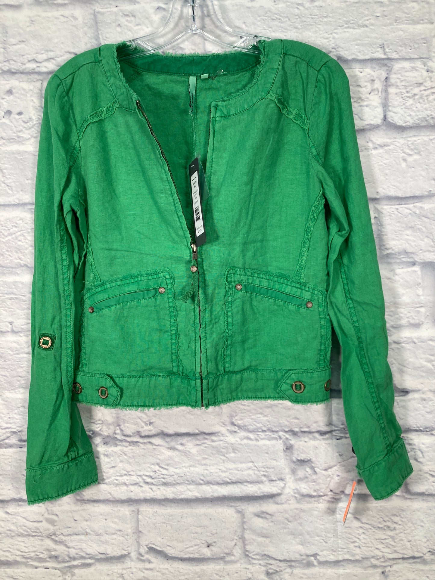 Jacket Shirt By Michael Stars In Green, Size: Xs