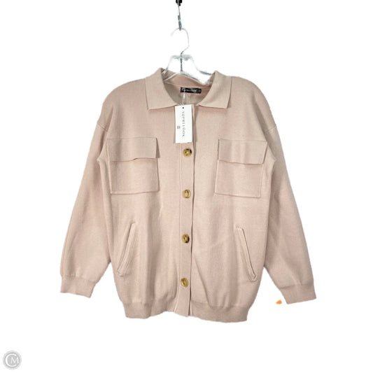 Sweater Cardigan By Clothes Mentor In Tan, Size: Xs