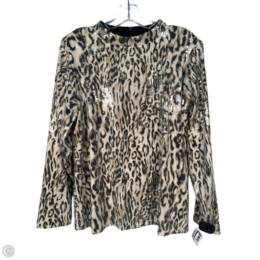 Top Long Sleeve By Chicos In Animal Print, Size: L
