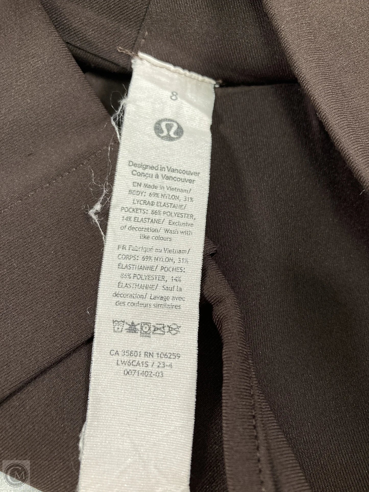 Athletic Pants By Lululemon In Brown, Size: M