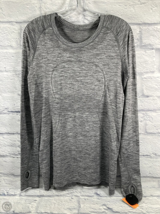 Athletic Top Long Sleeve Crewneck By Lululemon In Grey, Size: M