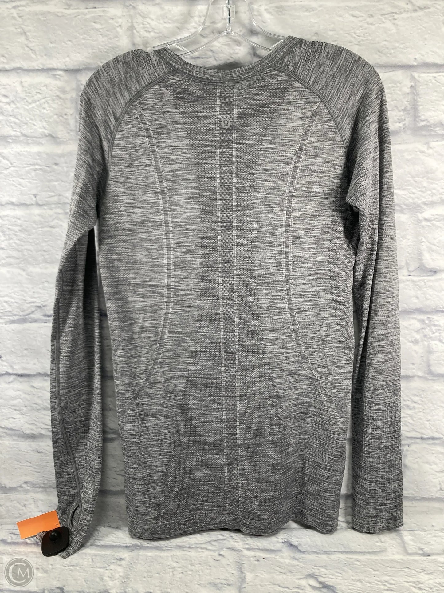 Athletic Top Long Sleeve Crewneck By Lululemon In Grey, Size: M