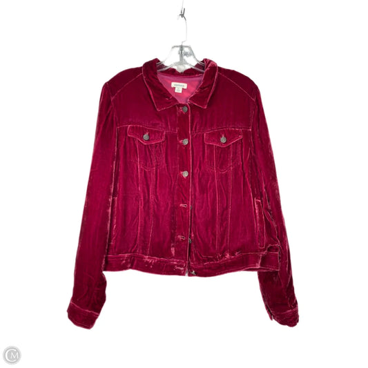 Jacket Shirt By Sundance In Maroon, Size: Xl