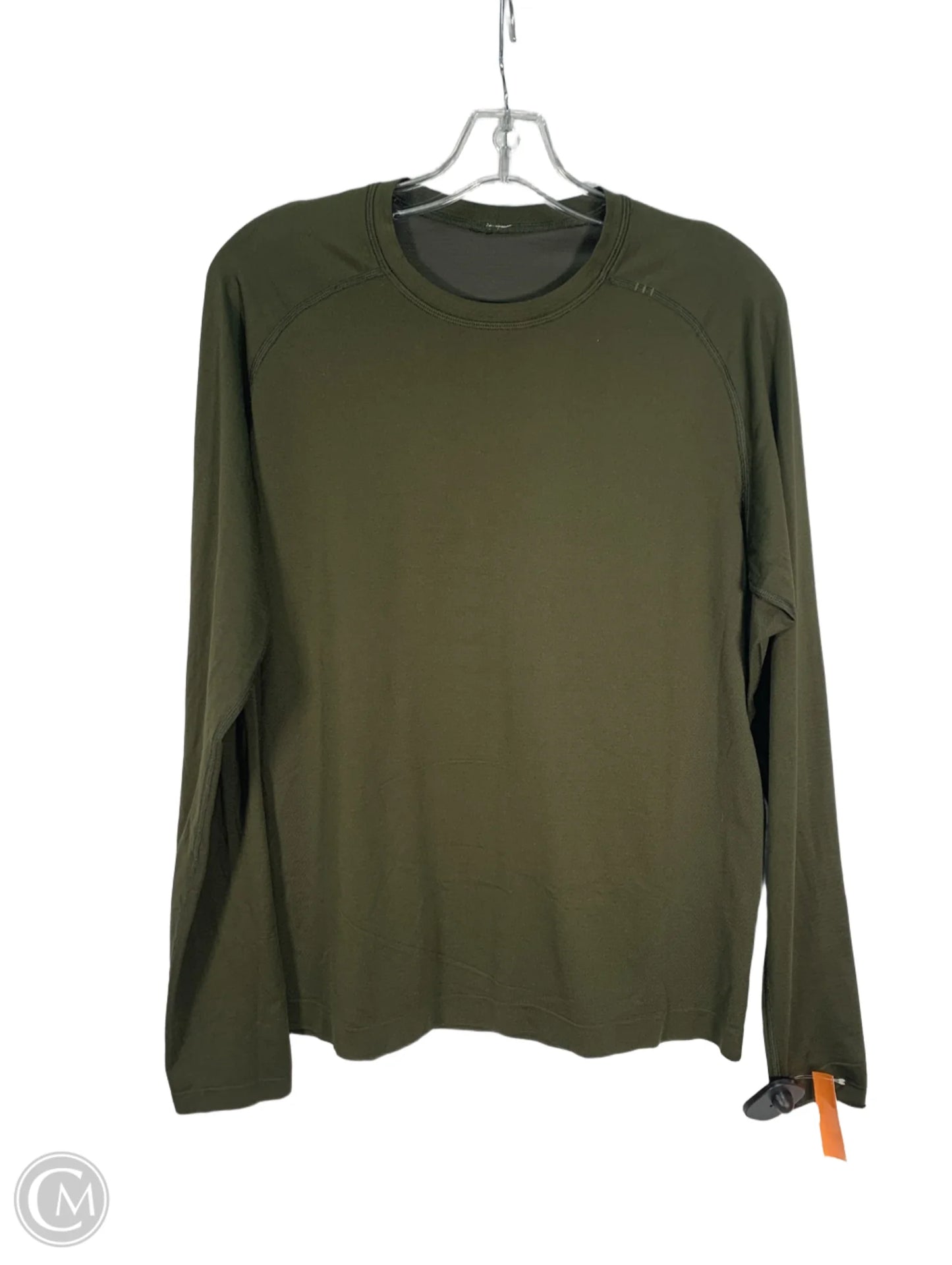 Athletic Top Long Sleeve Crewneck By Lululemon In Green, Size: M