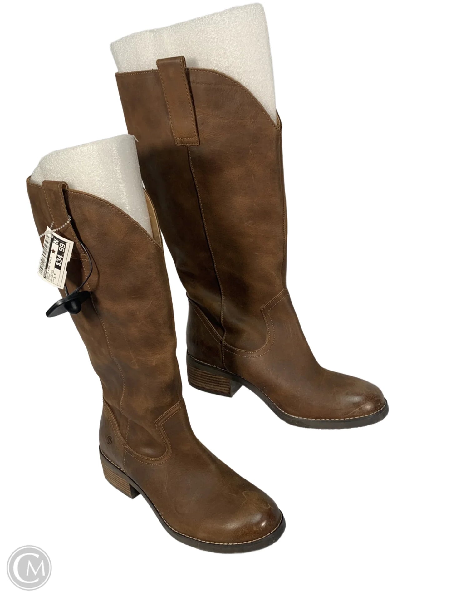 Boots Knee Heels By Dingo In Brown, Size: 9.5