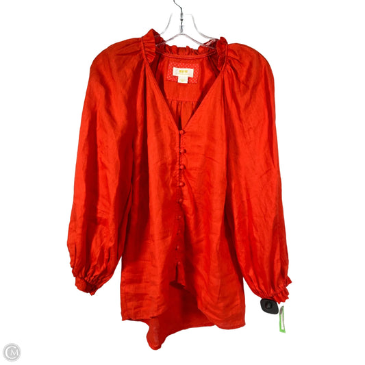 Top Long Sleeve By Maeve In Red, Size: Xs