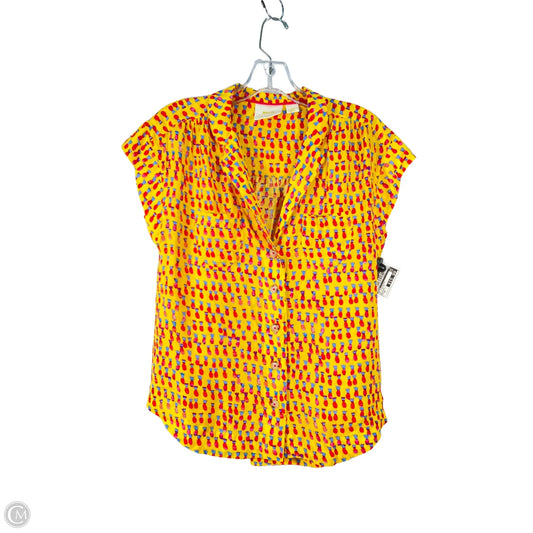 Top Sleeveless By Maeve In Red & Yellow, Size: Xs