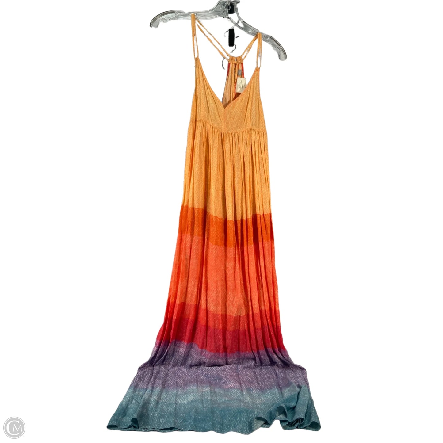 Dress Party Long By Anthropologie In Orange & Purple, Size: Xs