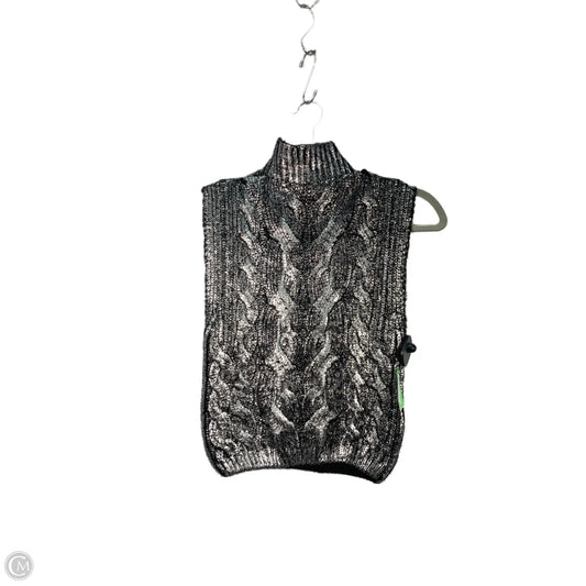 Vest Sweater By Pilcro In Black & Silver, Size: Xs