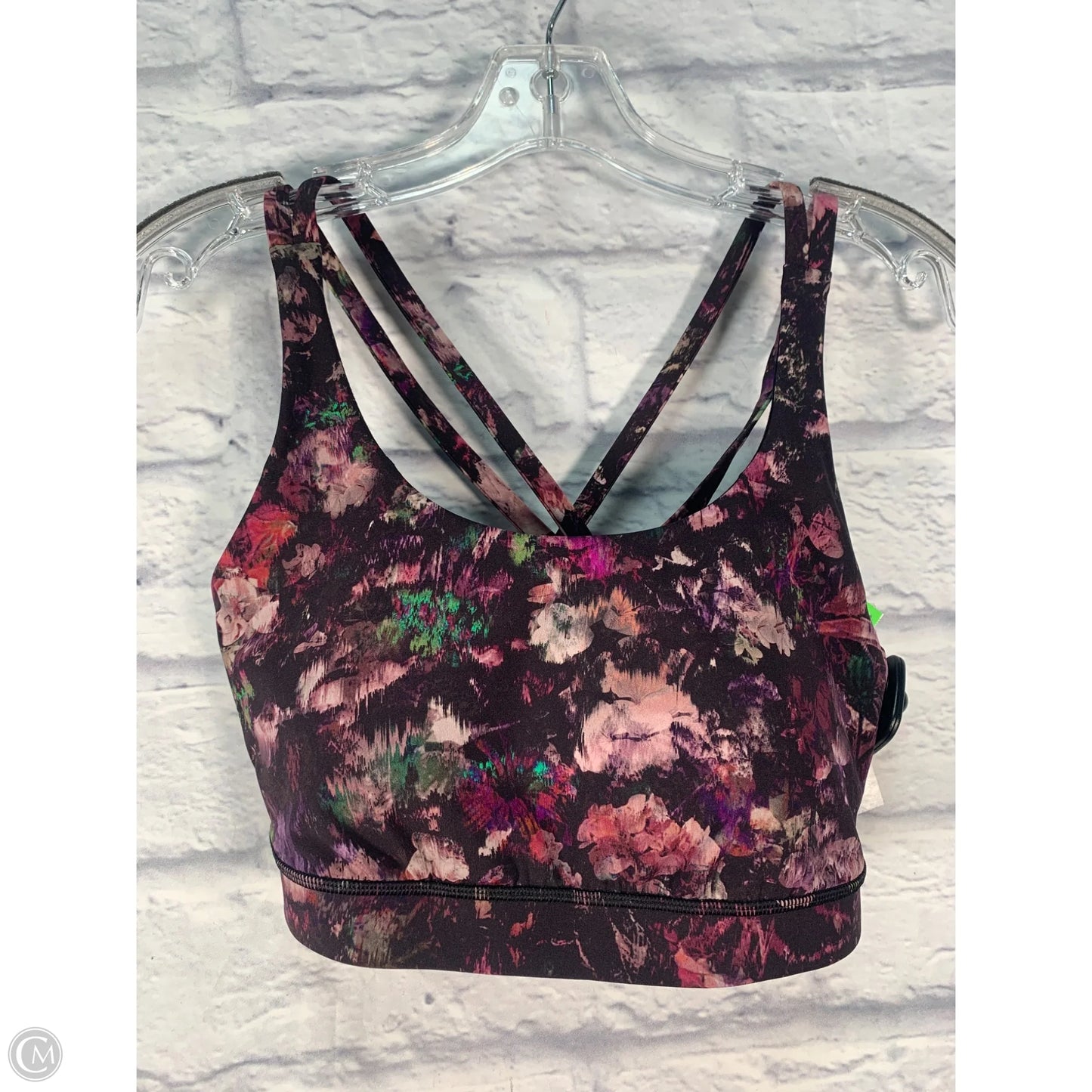 Athletic Bra By Lululemon In Green & Purple, Size: M