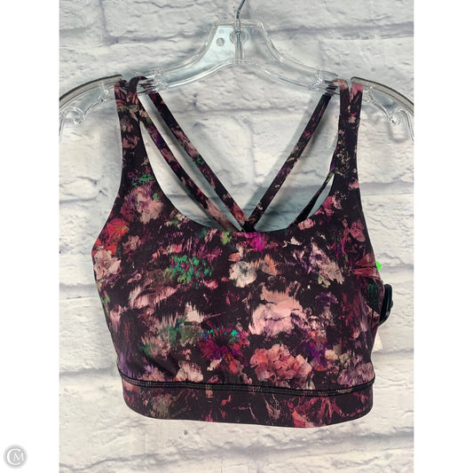 Athletic Bra By Lululemon In Green & Purple, Size: M