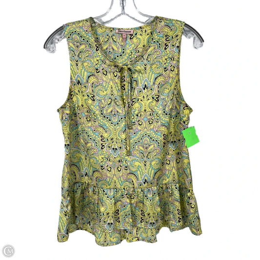 Top Sleeveless By Juicy Couture In Blue & Yellow, Size: Xs