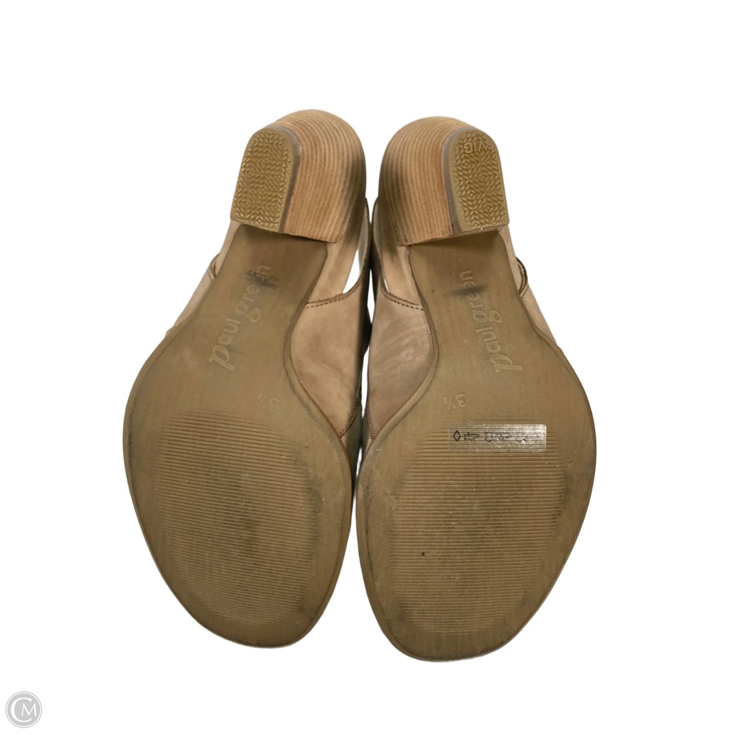 Sandals Heels Block By Paul Green In Tan, Size: 6.5