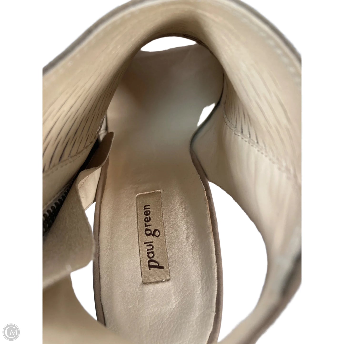 Sandals Heels Block By Paul Green In Tan, Size: 6.5