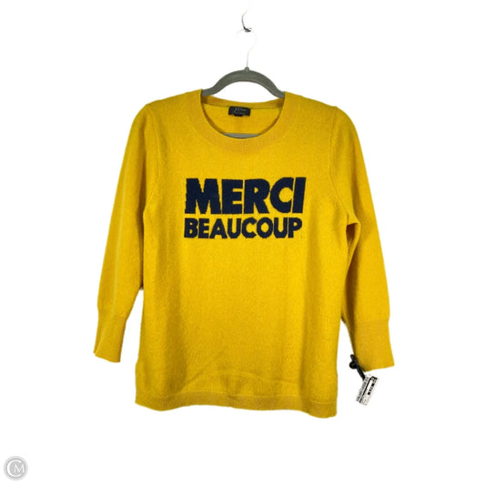 Sweater Cashmere By J. Crew In Blue & Yellow, Size: M