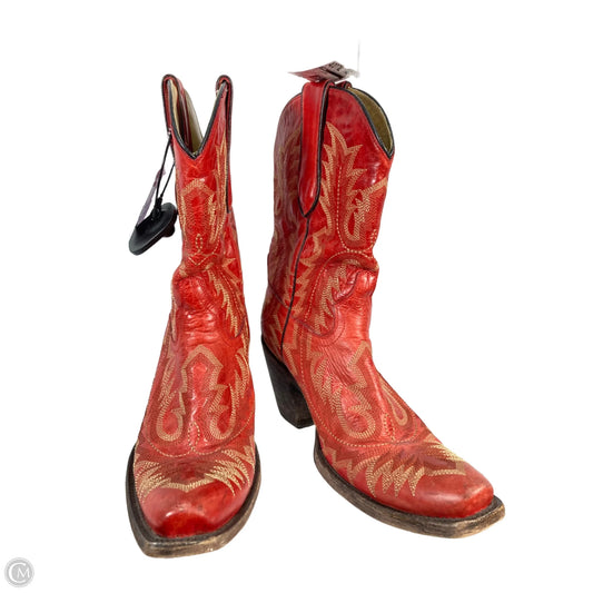 Boots Western By Corral In Red & Tan, Size: 7