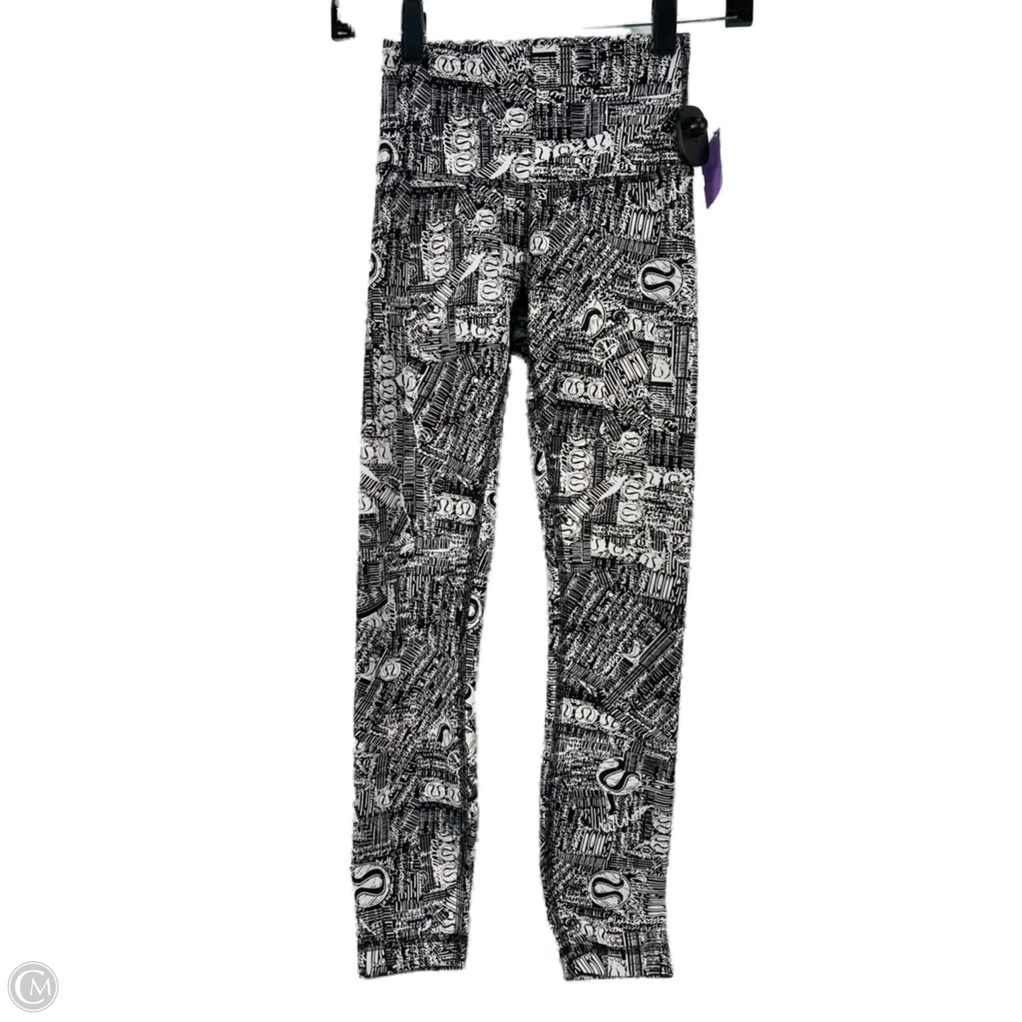 Athletic Leggings By Lululemon In Black & White, Size: Xs