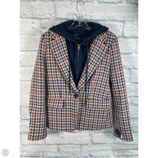 Blazer By Anthropologie In Blue & Cream, Size: M