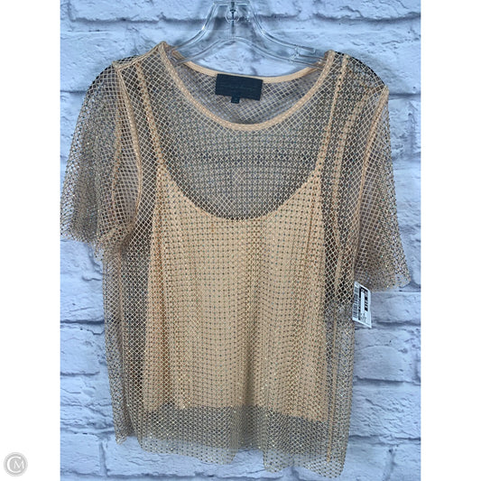 Top Short Sleeve By Sunday In Brooklyn In Gold, Size: M