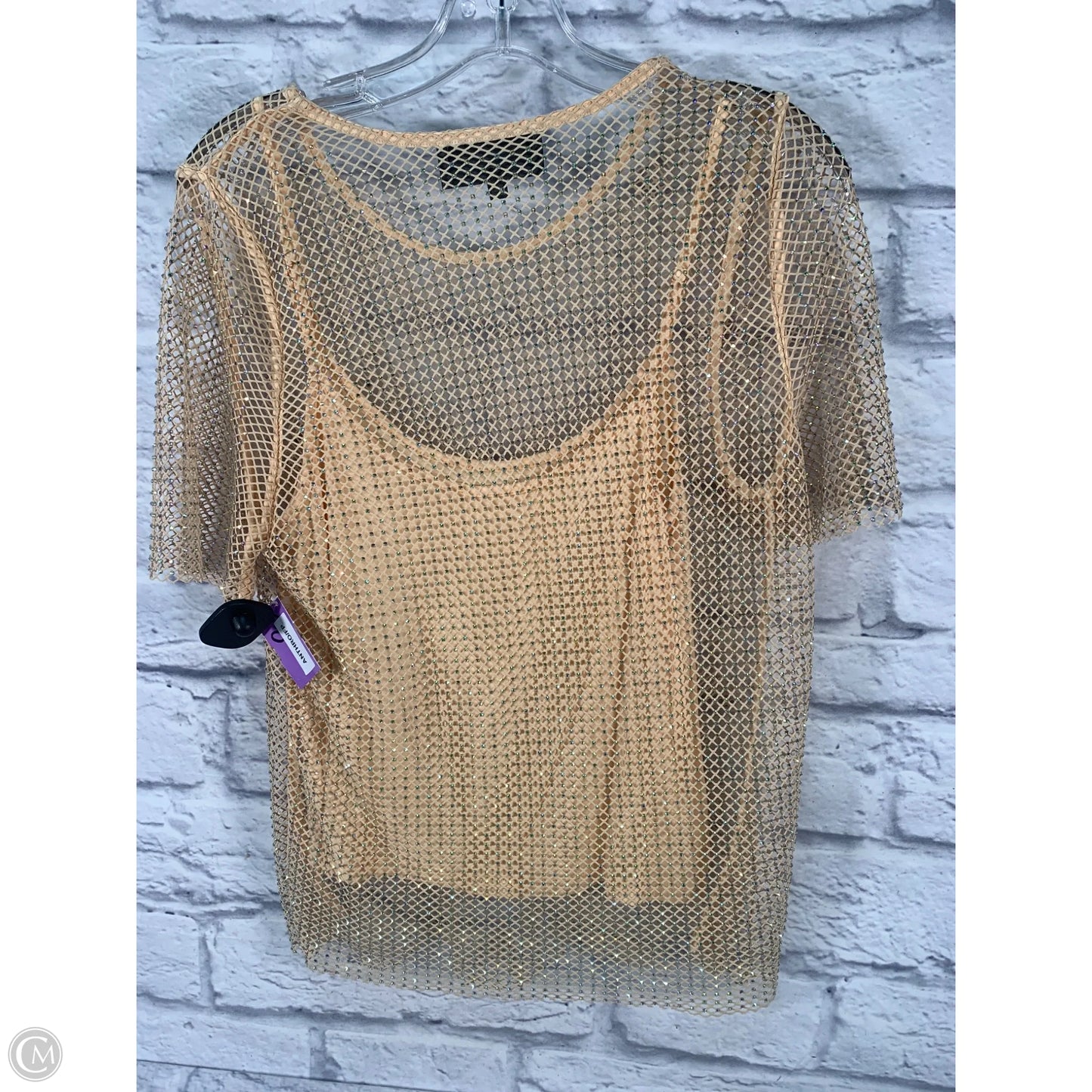 Top Short Sleeve By Sunday In Brooklyn In Gold, Size: M