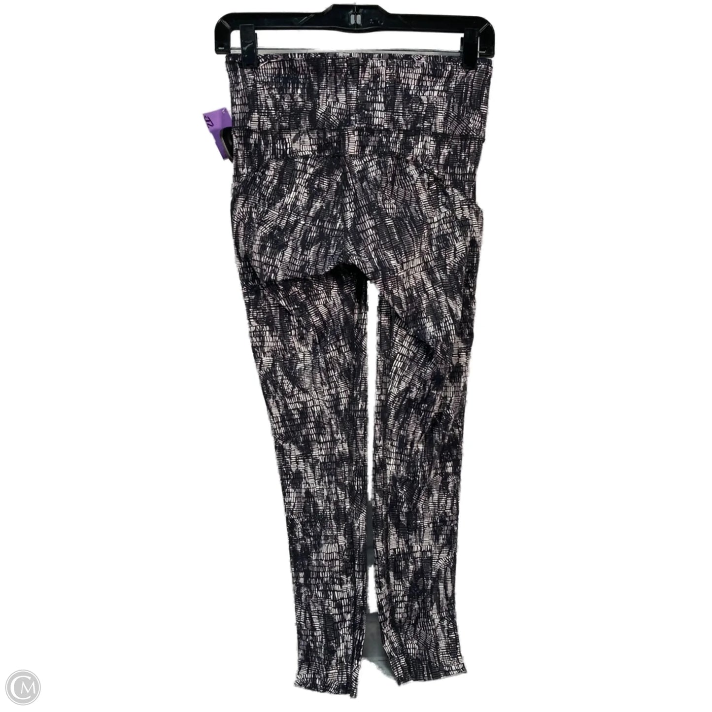 Athletic Leggings By Lululemon In Black & Grey, Size: S