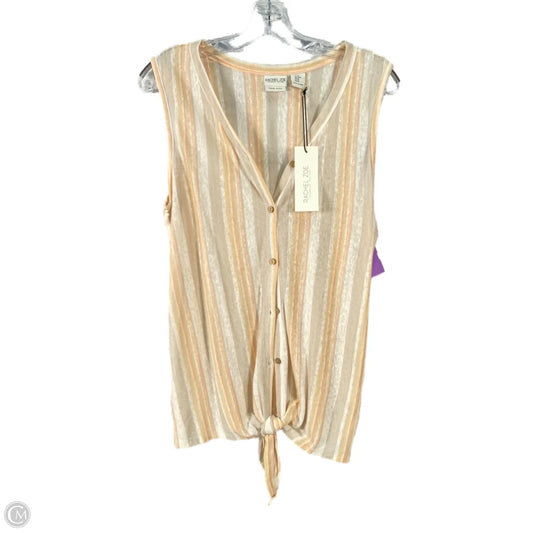 Top Sleeveless By Rachel Zoe In Orange & Tan, Size: M