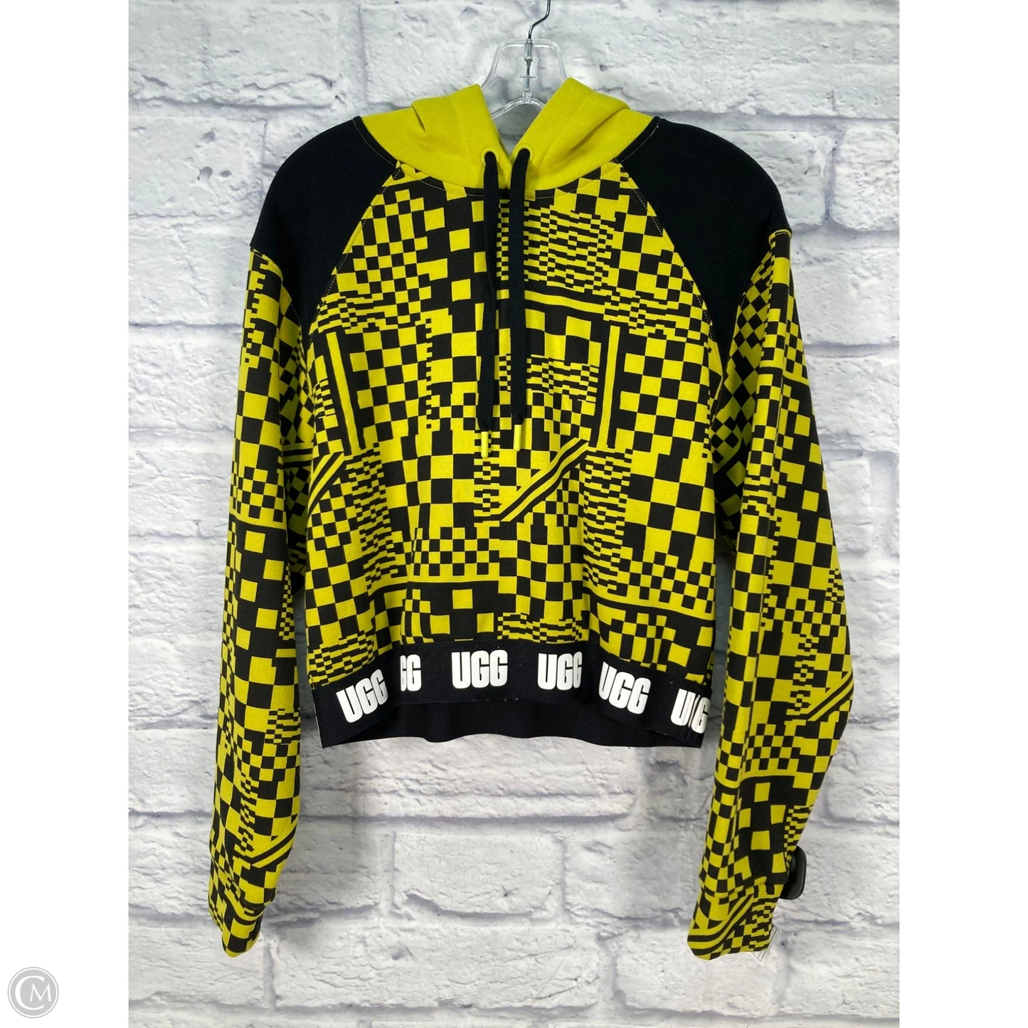 Sweatshirt Designer By Ugg In Black & Yellow, Size: S