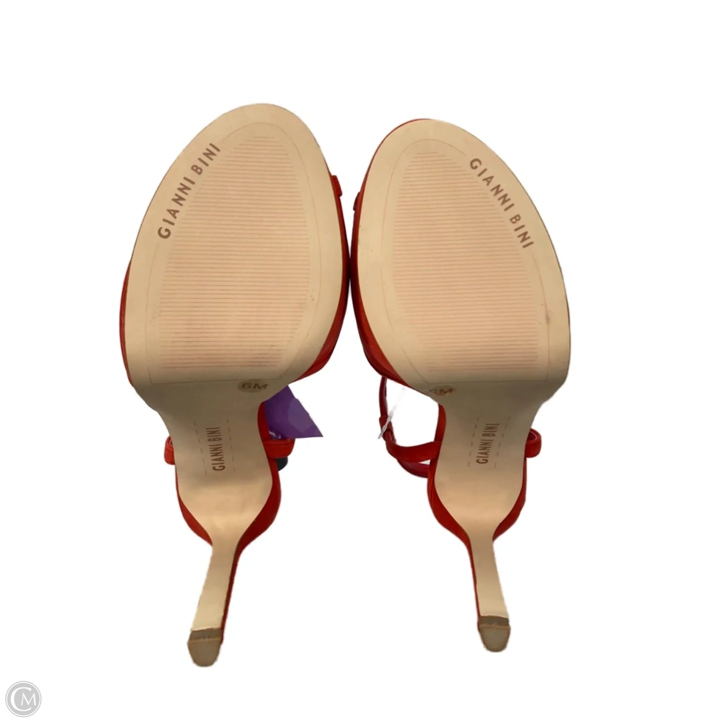 Sandals Heels Stiletto By Gianni Bini In Red, Size: 6