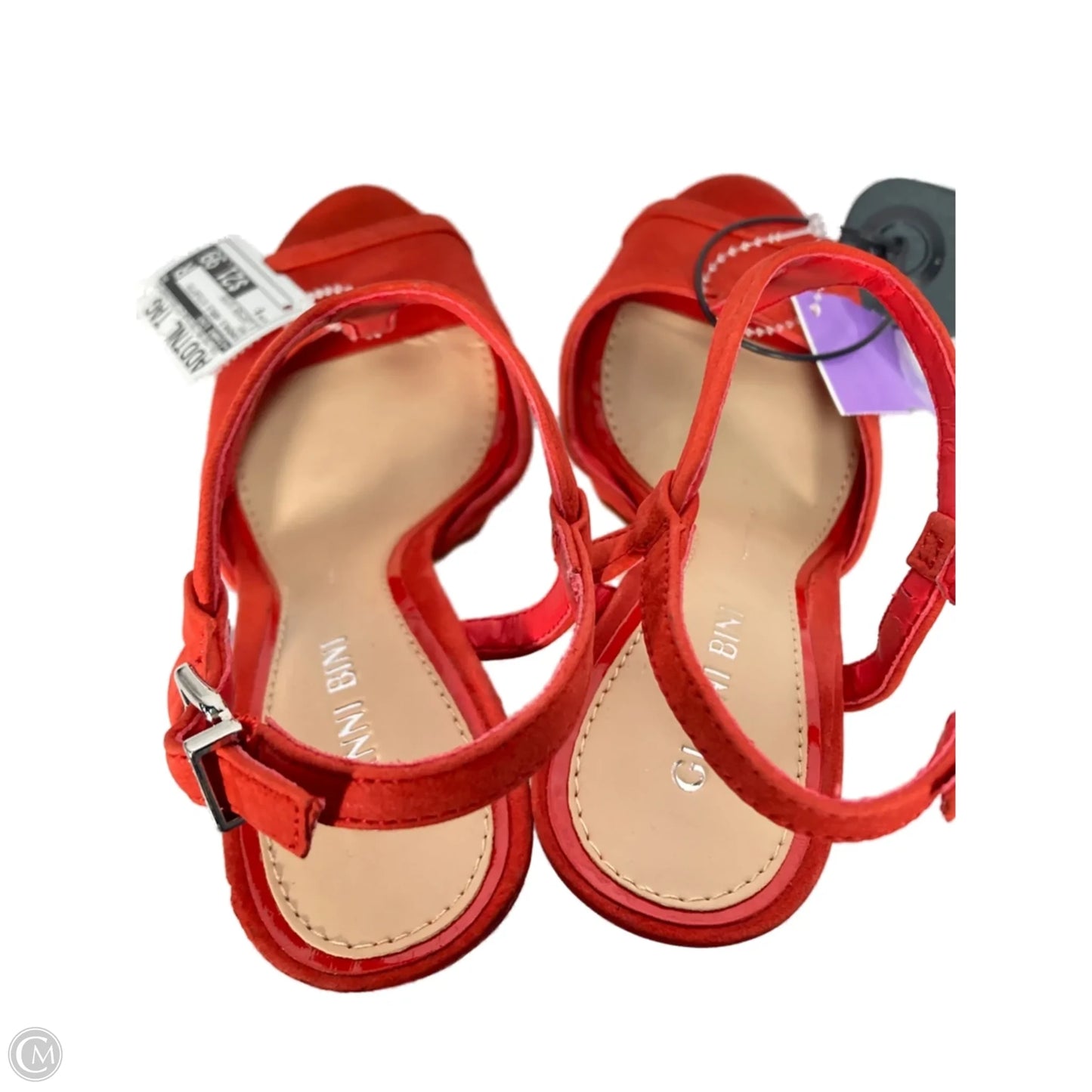 Sandals Heels Stiletto By Gianni Bini In Red, Size: 6