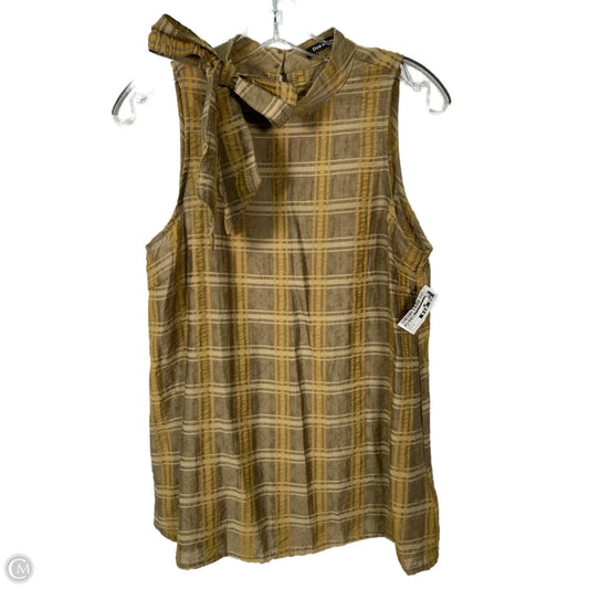 Top Sleeveless By Doe & Rae In Brown, Size: S