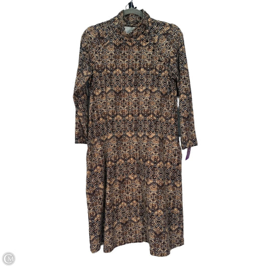 Dress Casual Midi By J Mclaughlin In Black & Brown, Size: S