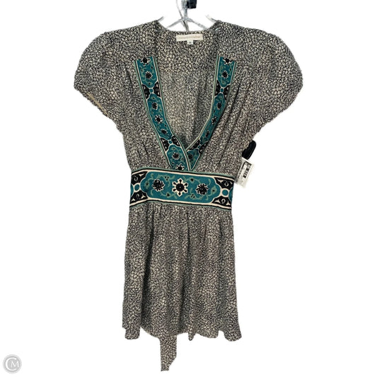 Top Short Sleeve By Corey Lynn Calter In Black & Cream, Size: Xs