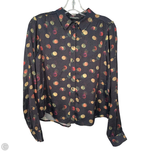Blouse Long Sleeve By Scotch & Soda In Blue & Green, Size: Xs